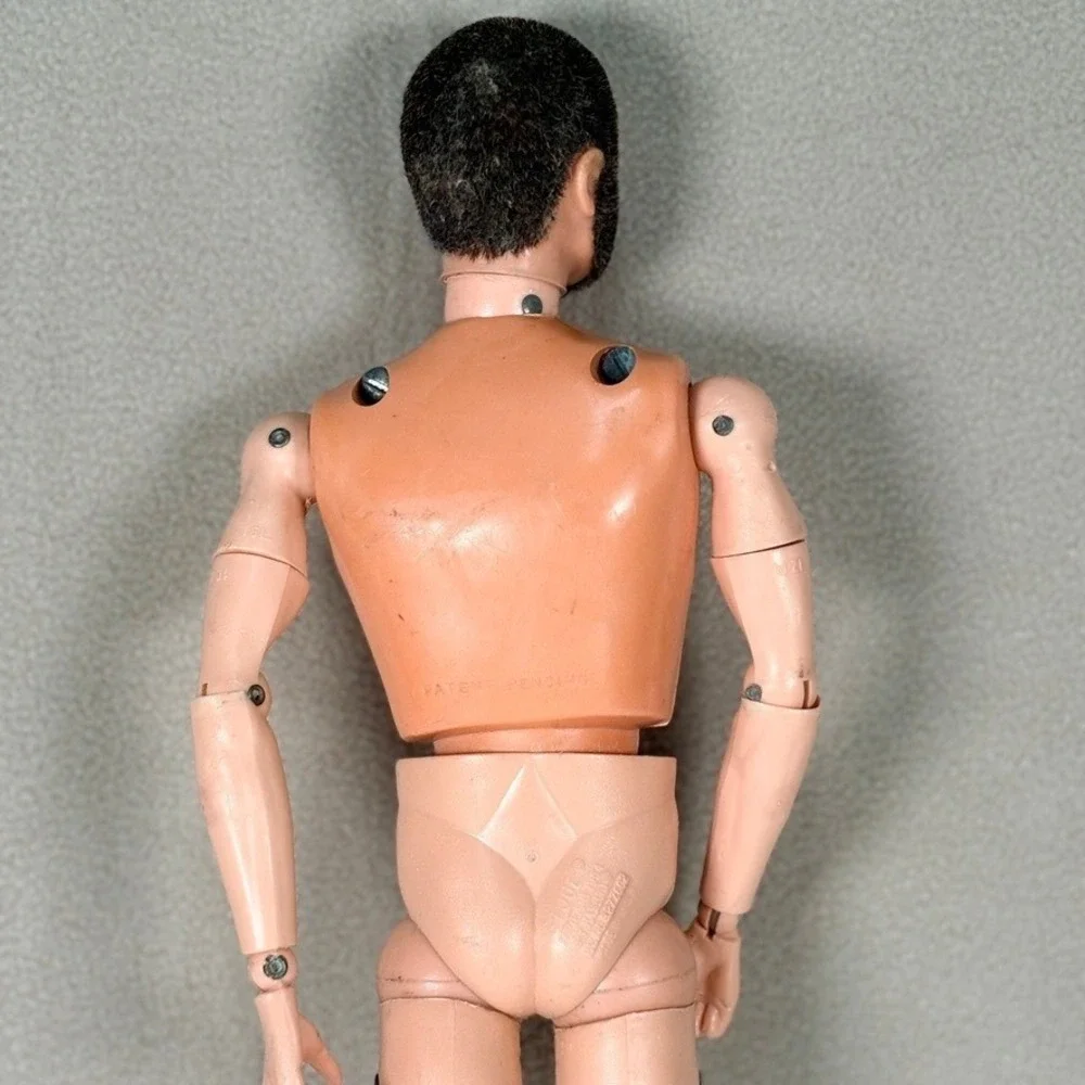 Vintage 1970s GI Joe Talking Adventure Team Commander Flocked Nude Figure READ